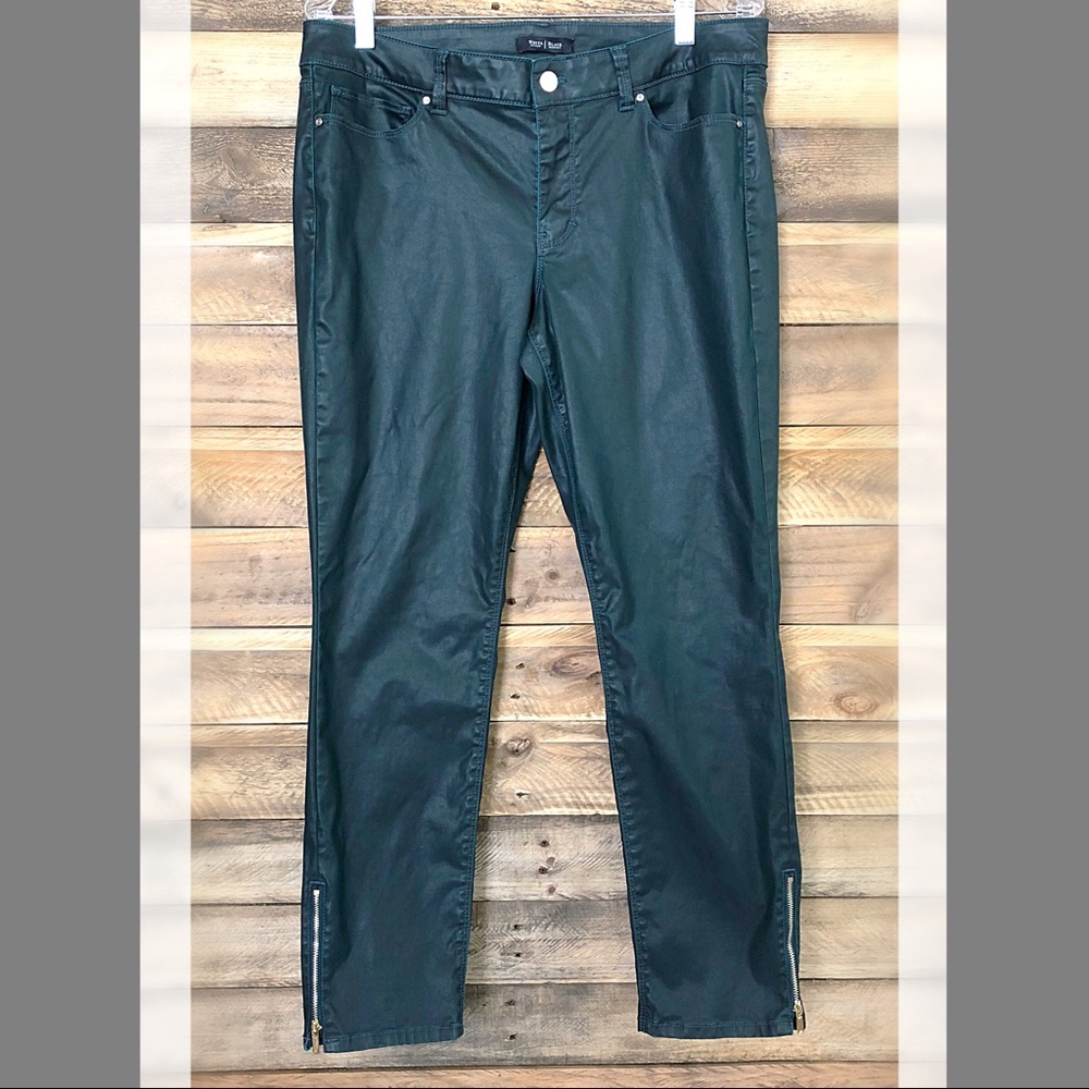 White House Black Market coated skinny jeans